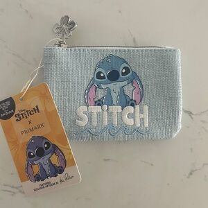 Stitch x Primark Blue Textured Coin Purse –Limited Edition, Collectors item- NWT